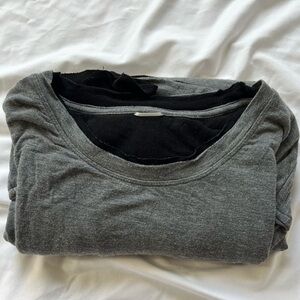 Kit Ace Gray and Black Layered Crew Neck Top Men’s XL